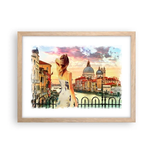 Poszter világos tölgy keretben - Ha kaland akkor csak a … - 40x30 cm