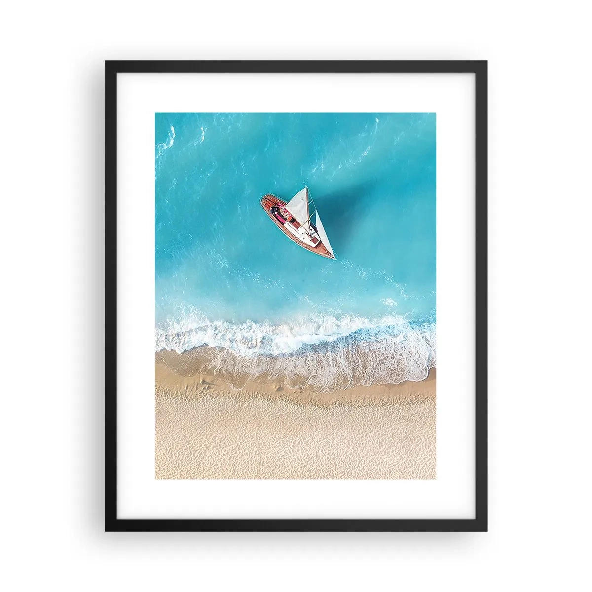 Poszter fehér keretben - A kék és az arany határán - 40x50 cm