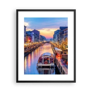 Poszter fehér keretben - Fény és öröm estéje - 40x50 cm