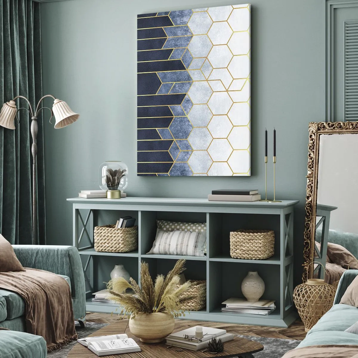 Vászonkép - Kompozíció szinkópa ritmusban - 65x120 cm