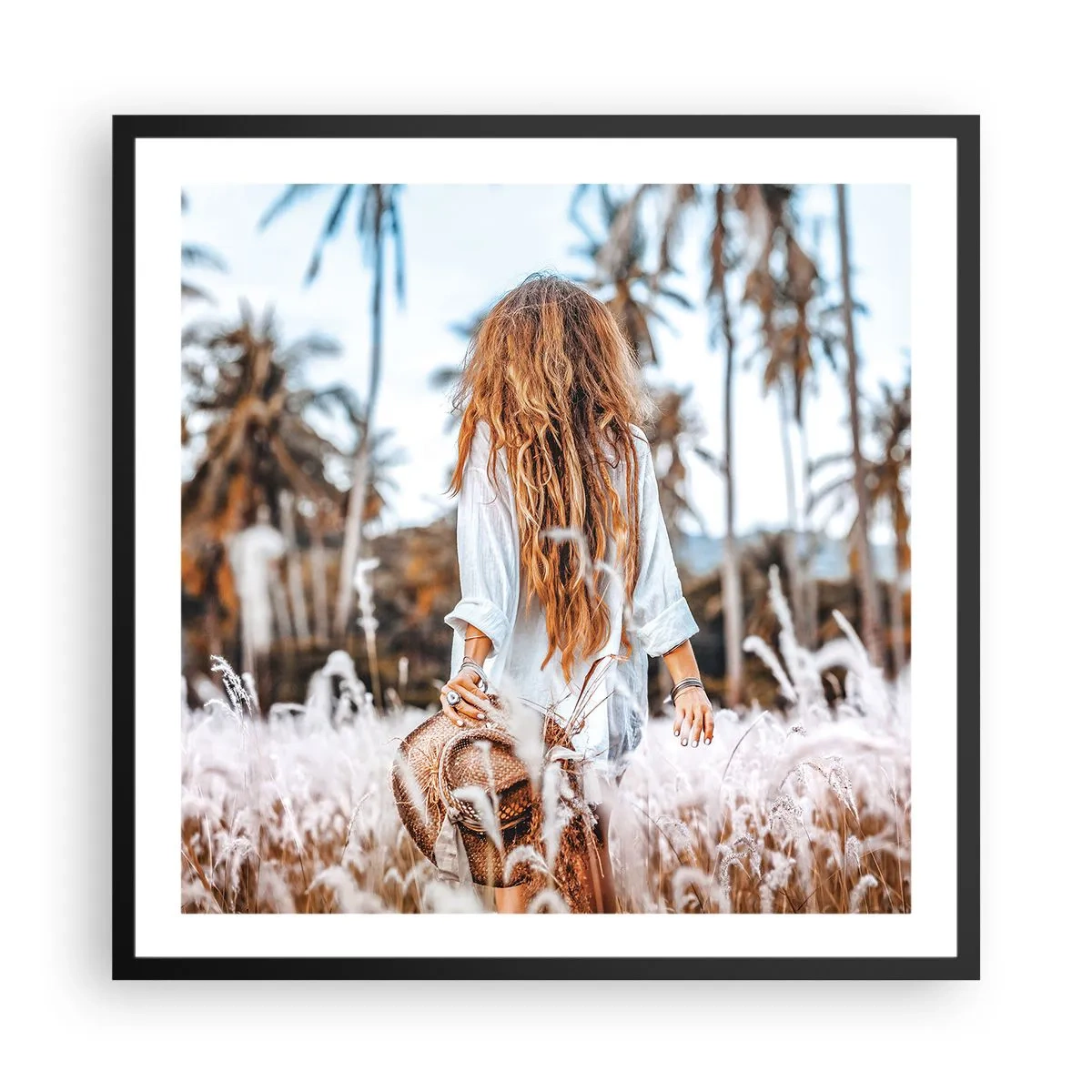 Poszter fehér keretben - Fűbolyhból született - 60x60 cm