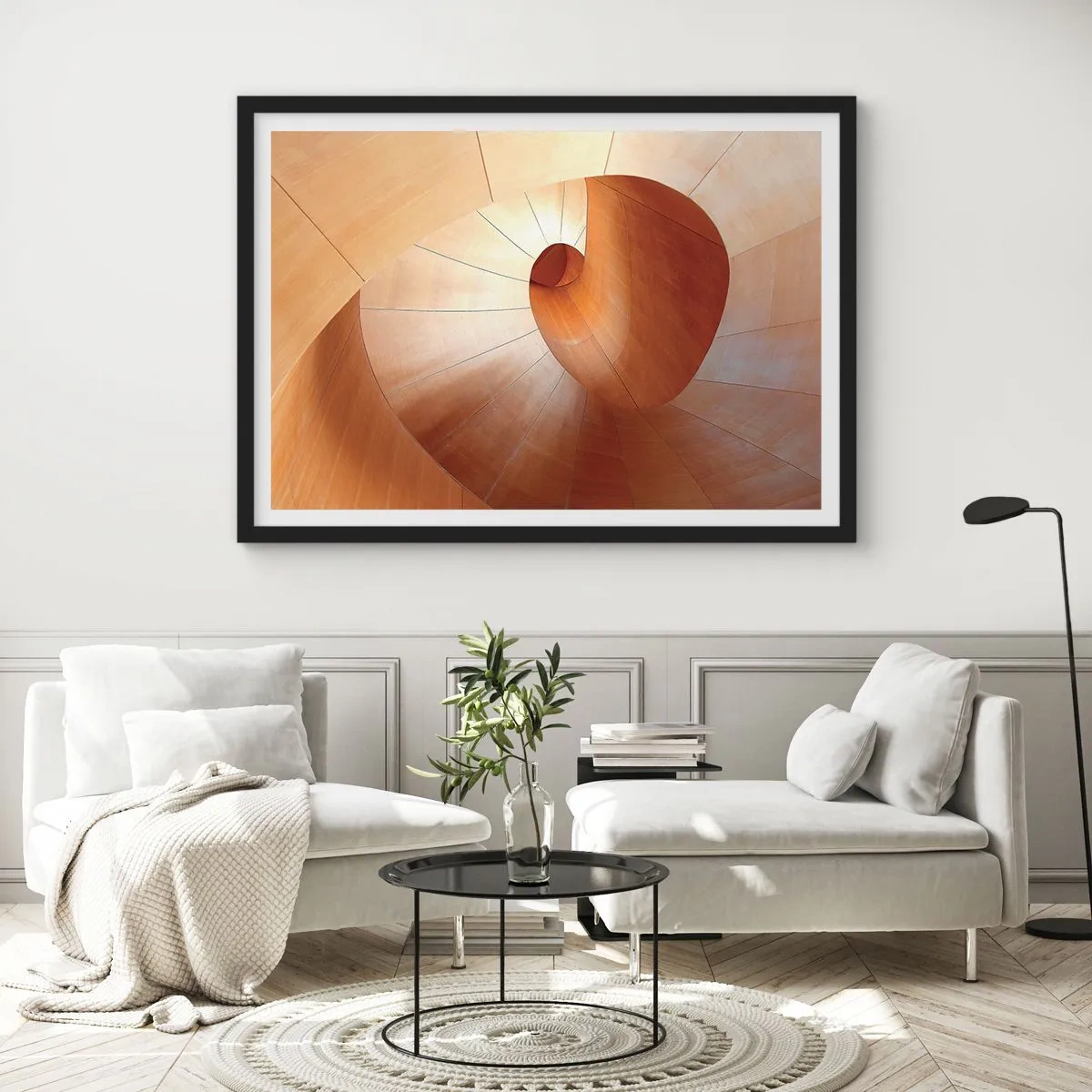 Poszter fehér keretben - Építészeti szerpentin - 91x61 cm