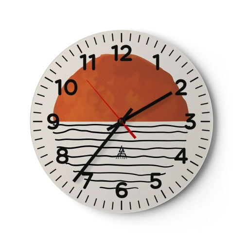 Falióra, Óra - Japán hangulatban - 40x40 cm