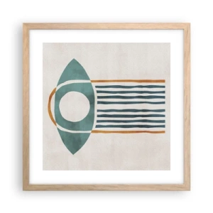 Poszter világos tölgy keretben - Jelek és rituálék - 40x40 cm