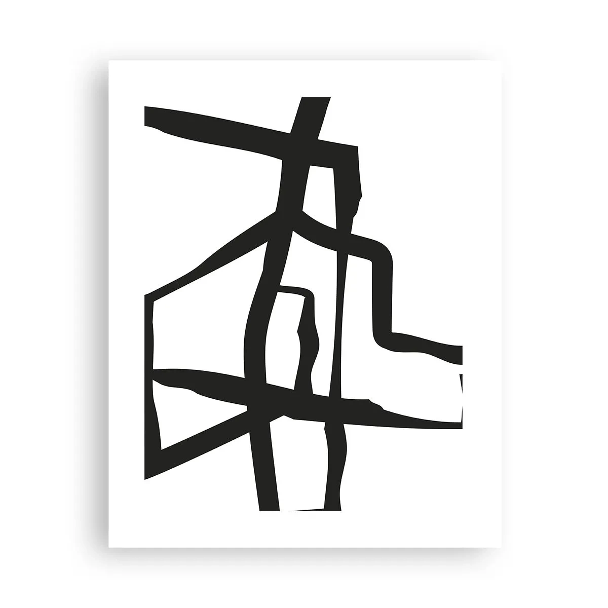 Poszter - Fekete-fehér konstrukció - 40x50 cm