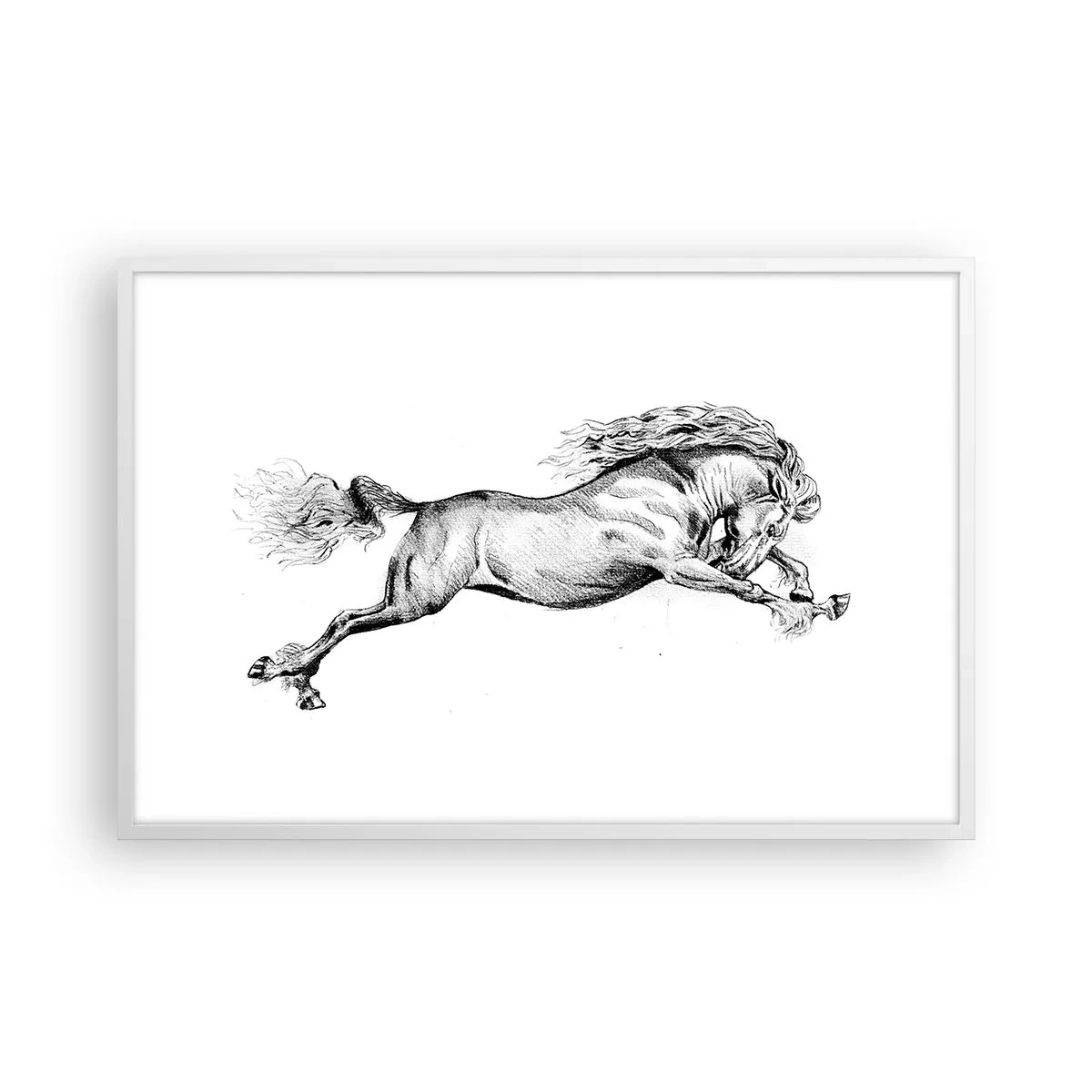 Poszter fekete keretben - Vágtában megállítva - 91x61 cm