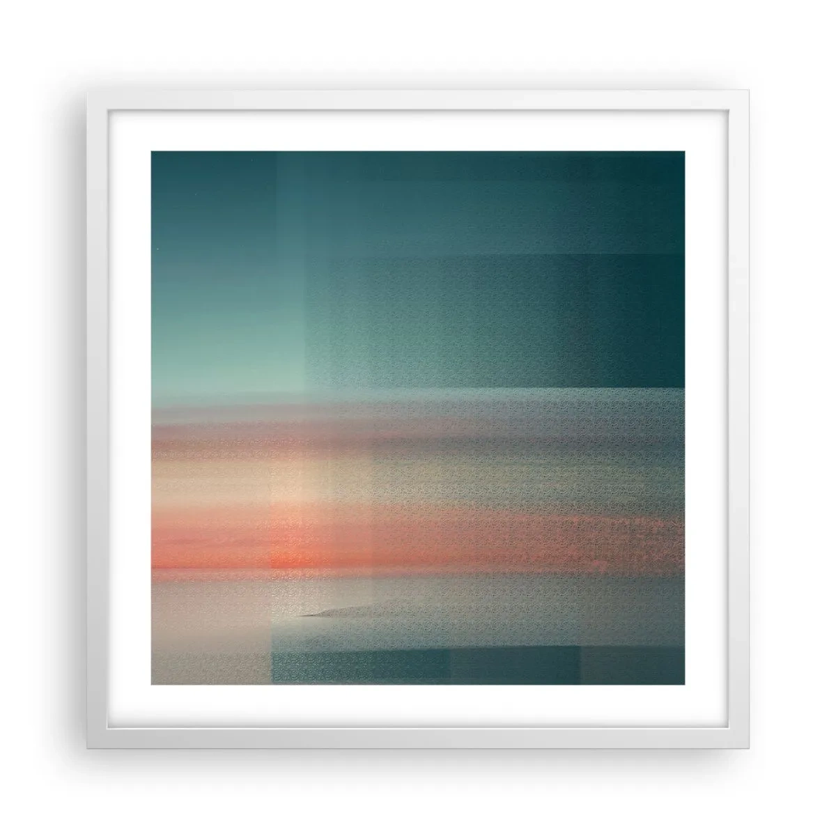 Poszter fekete keretben - Absztrakt: fényhullámok - 50x50 cm