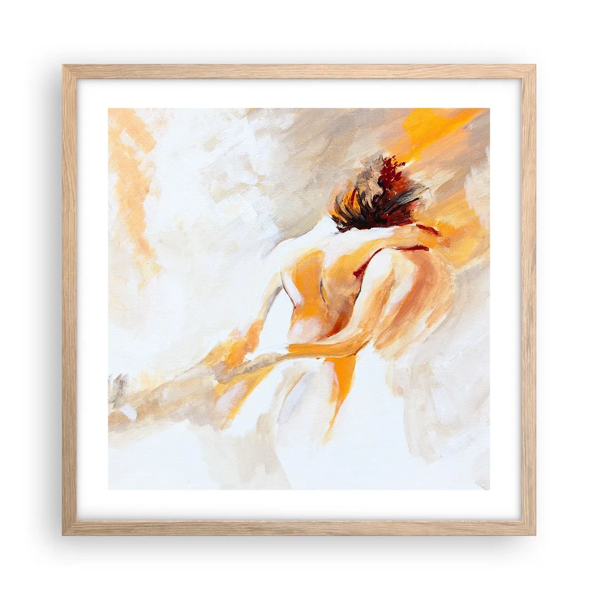 Poszter világos tölgy keretben - A közelség egében - 50x50 cm