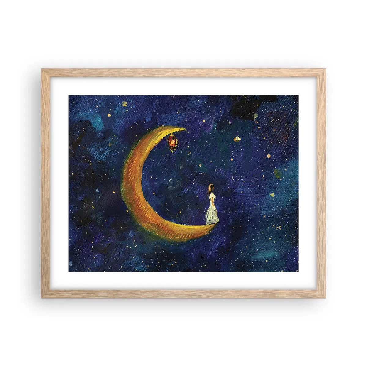 Poszter világos tölgy keretben - A világ hívása - 50x40 cm