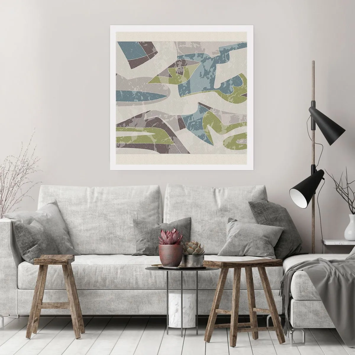 Poszter - Kompozíció üveg mögött - 30x30 cm