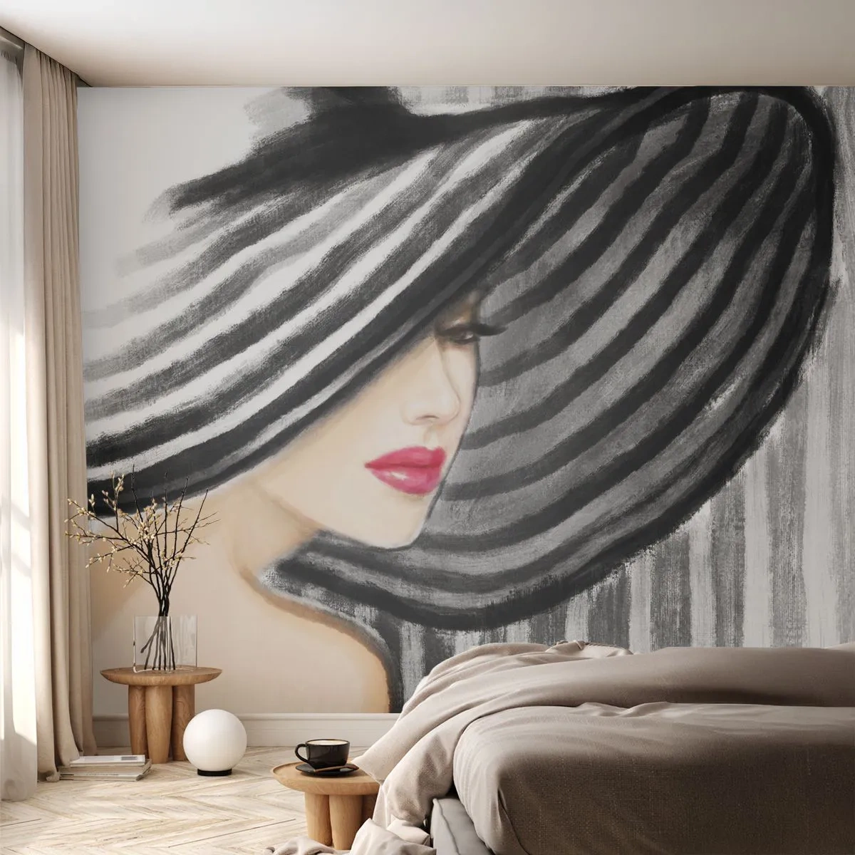 Fotótapéta Premium Sand - Hol keressünk? - Nő, Női Arc, Egy nő portréja - 100x70 cm