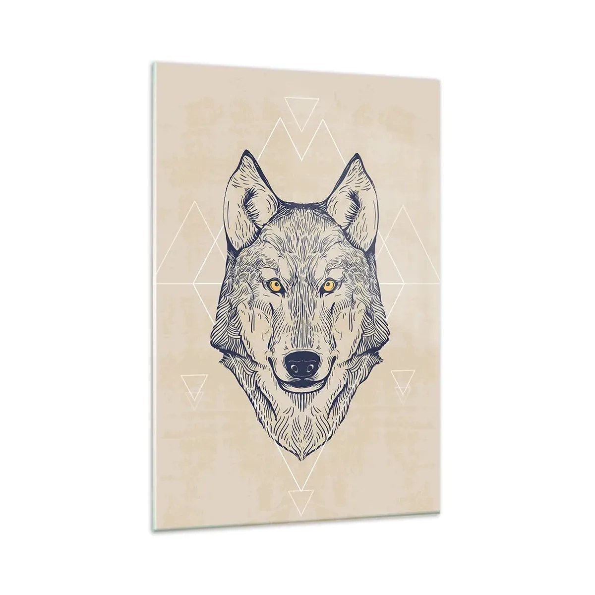 Üveg kép - Átható tekintetű alfa - 80x120 cm