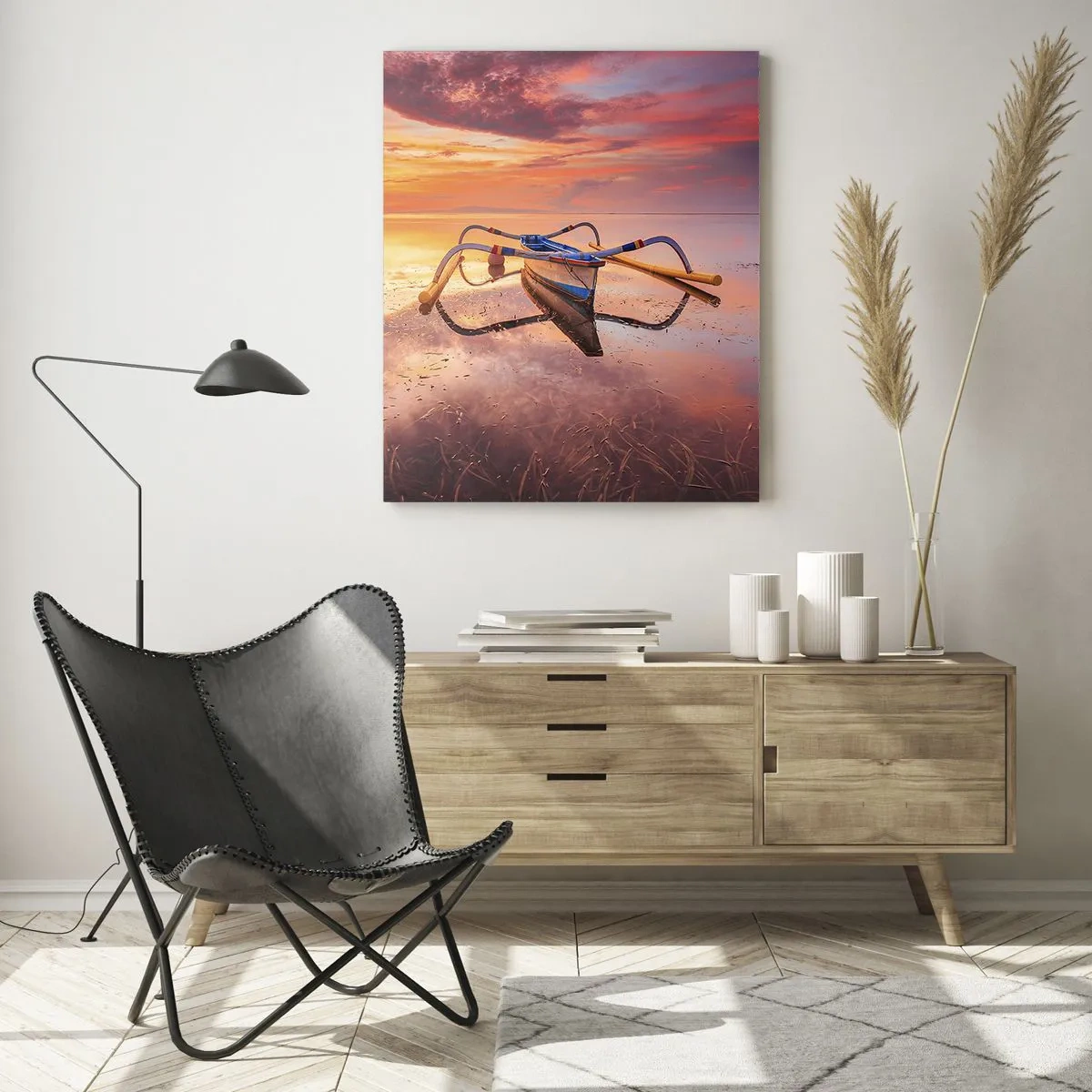 Üveg kép - Egy trópusi este nyugalma - 50x70 cm