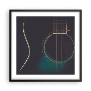 Poszter fehér keretben - Egy pillanat, mielőtt megszólal - 50x50 cm