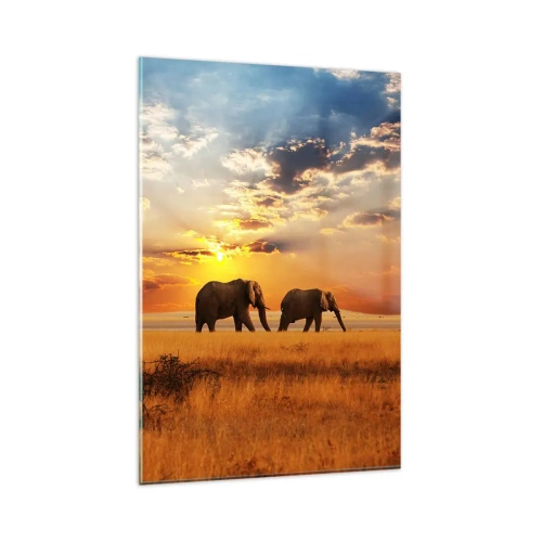 Üveg kép - Családi séta - 80x120 cm