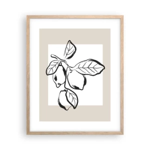 Poszter világos tölgy keretben - Ahol a citrom érik... - 40x50 cm