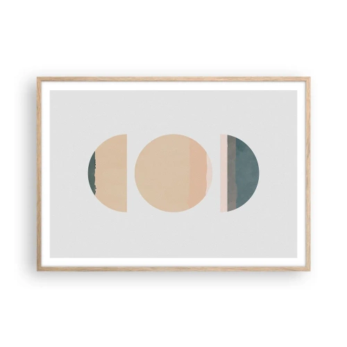 Poszter világos tölgy keretben - Kerékről kerékre - 100x70 cm