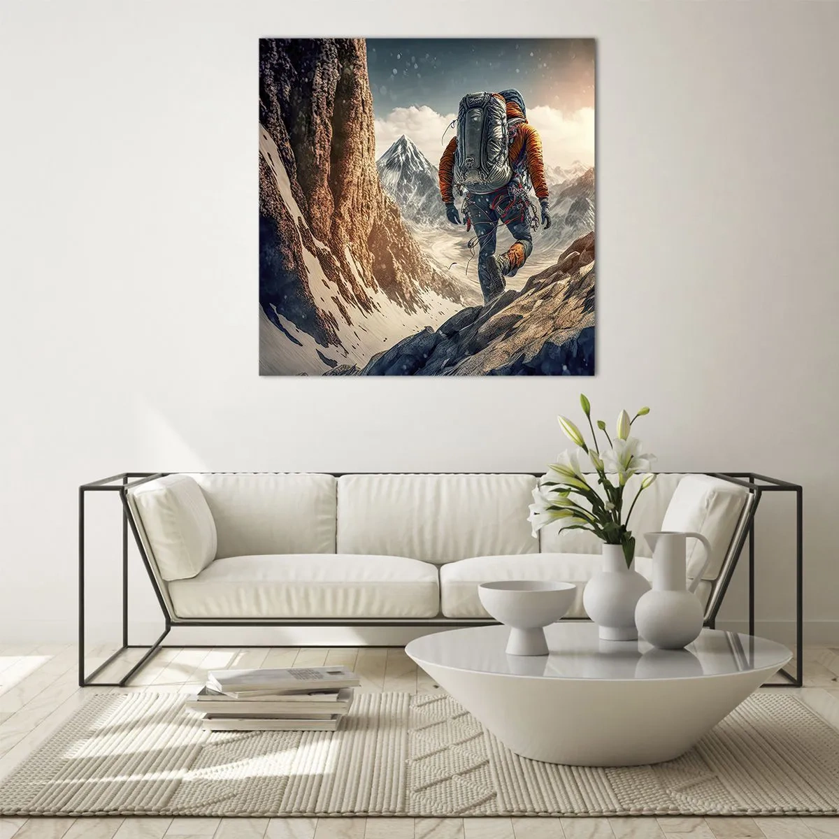 Üveg kép - Magányos harcos - 50x50 cm