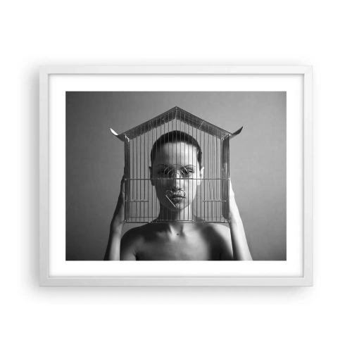 Poszter fekete keretben - Kissé szürreális portré - 50x40 cm