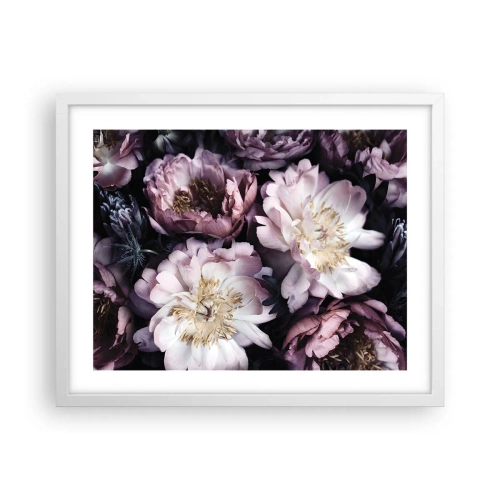 Poszter fekete keretben - Régi stílusú csokor - 50x40 cm