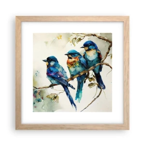 Poszter világos tölgy keretben - Megsértődött? - 30x30 cm