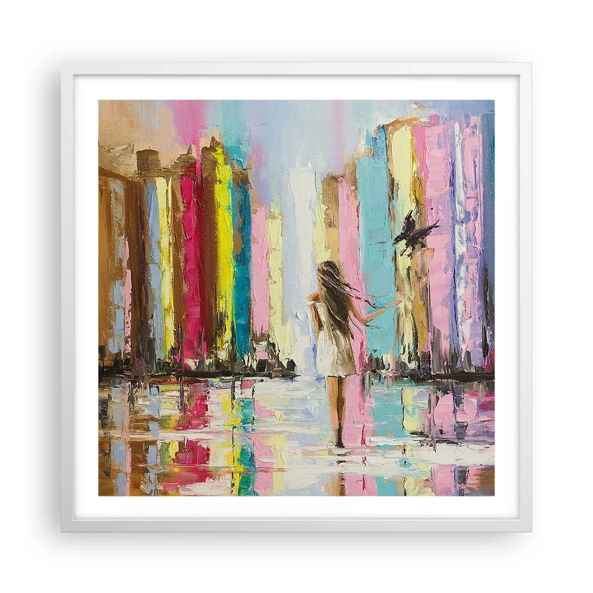 Poszter fekete keretben - Kövessél - 60x60 cm