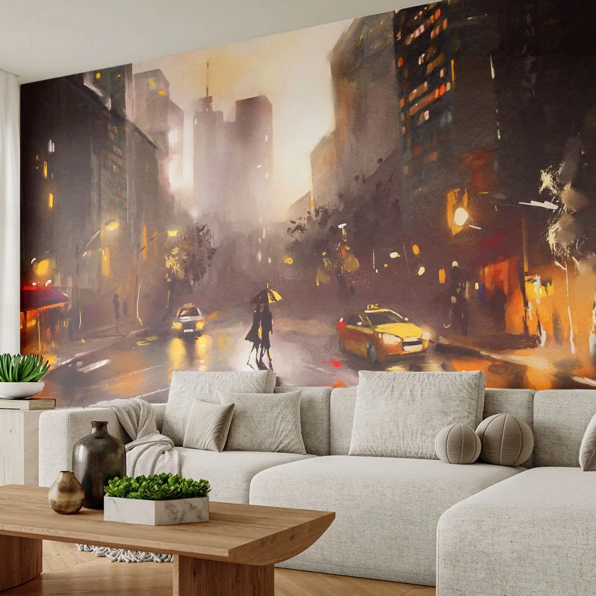 Fotótapéta Premium Canvas - New York fényében - New York, Manhattan, Építészet - 300x210 cm