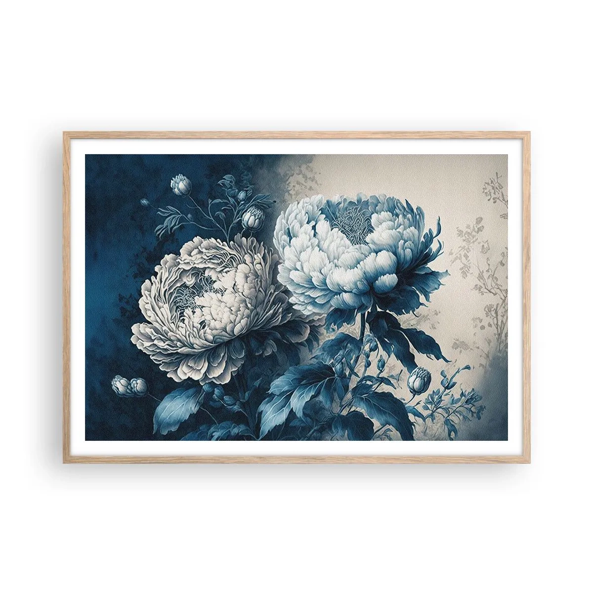 Poszter világos tölgy keretben - Egy jól összeillő pár - 100x70 cm