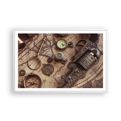 Poszter fekete keretben - Hív a kaland  - 91x61 cm