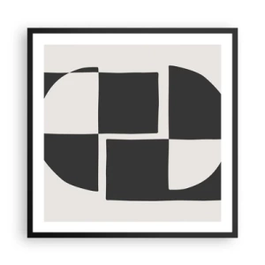 Poszter fehér keretben - Antitézis – szintézis - 60x60 cm