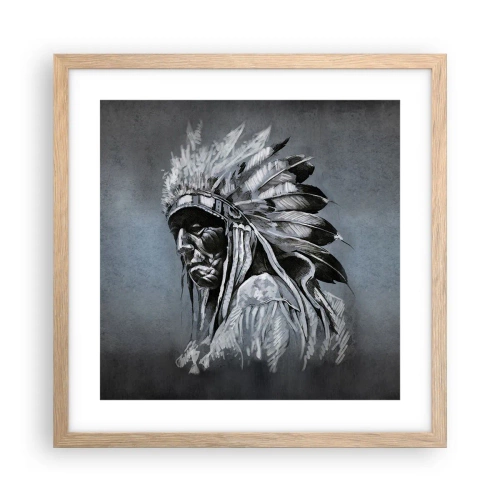 Poszter világos tölgy keretben - Vissza a gyökerekhez - 40x40 cm