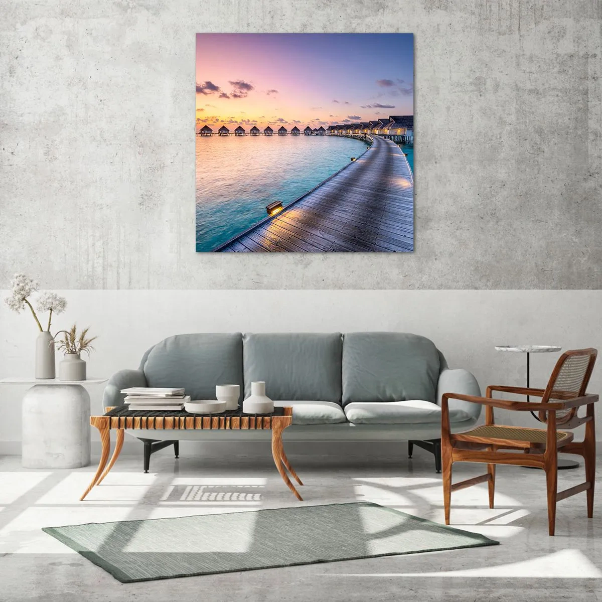 Üveg kép - Nyaralás – vissza a forrásokhoz - 60x60 cm