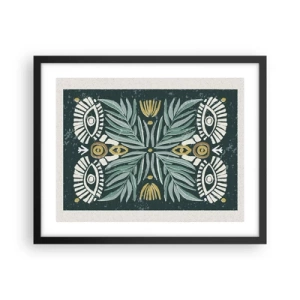 Poszter fehér keretben - Mint egy népi kivágás - 50x40 cm