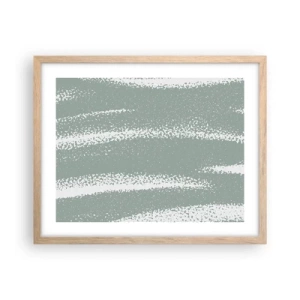 Poszter világos tölgy keretben - Absztrakció téli hangulatban - 50x40 cm