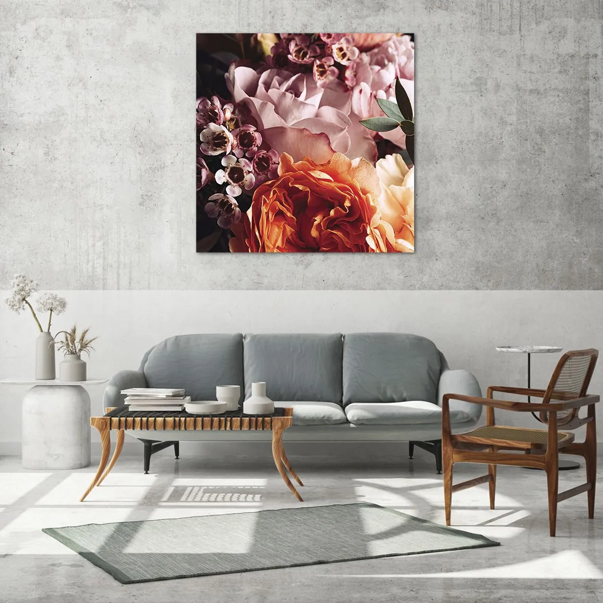 Üveg kép - Szépségbe burkolózva - 50x50 cm