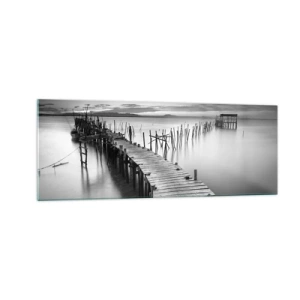 Üveg kép - Egy elfeledett part békéje - 140x50 cm