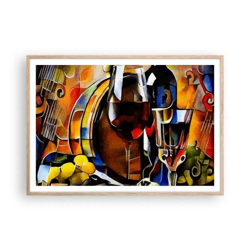 Poszter világos tölgy keretben - A világ is színeket ölt - 100x70 cm