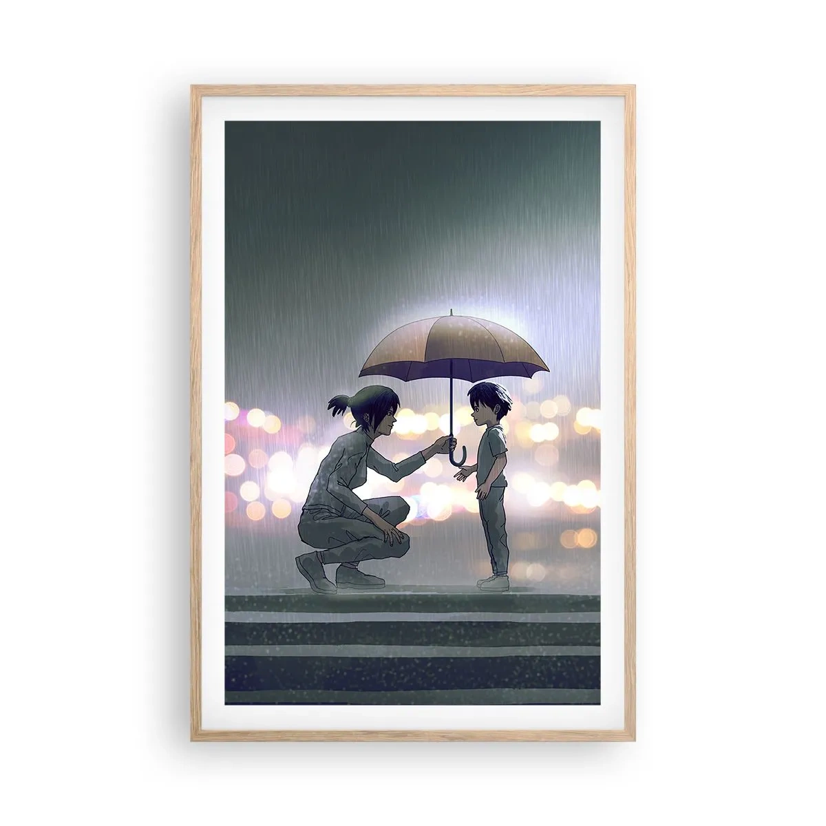 Poszter világos tölgy keretben - És most minden rendben - 61x91 cm
