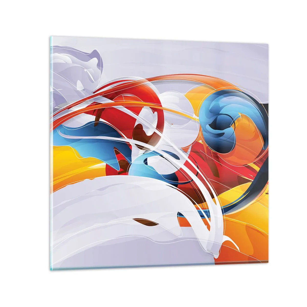 Üveg kép - Az elemek tánca - 70x70 cm