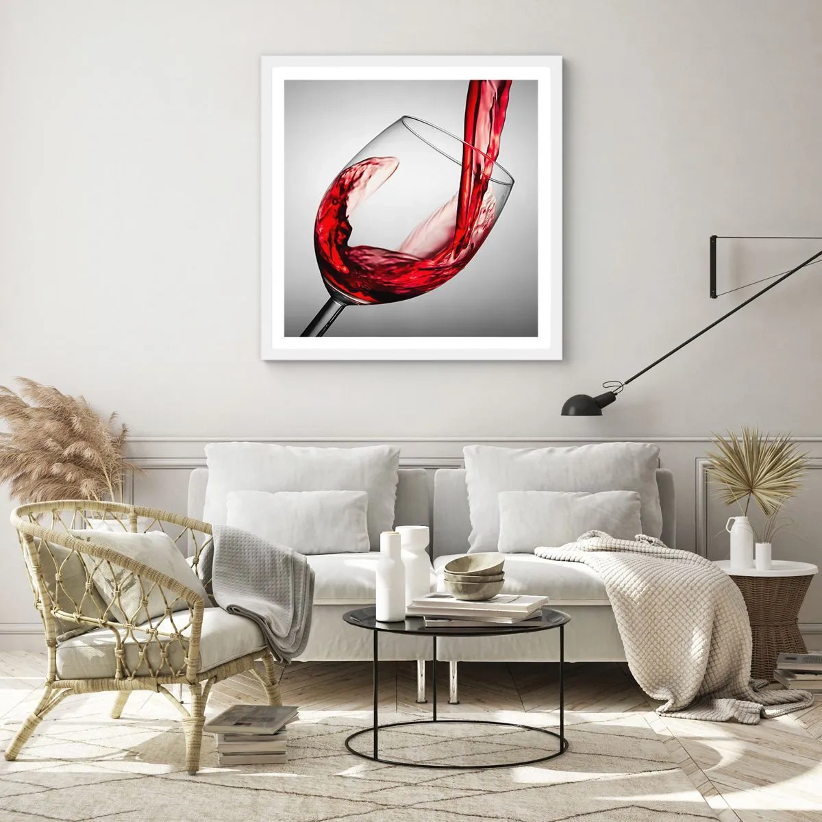 Poszter fekete keretben - Szín - mozgás - hang - 30x30 cm