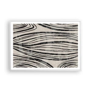 Poszter fekete keretben - Vonalak csobbanása - 100x70 cm