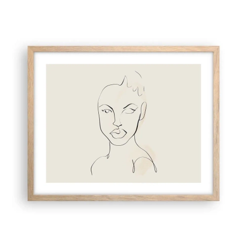 Poszter világos tölgy keretben - Az érzékiség körvonala - 50x40 cm