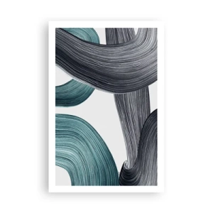 Poszter - Smaragdzöld és fekete nyomok - 61x91 cm