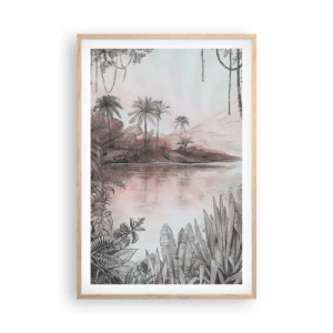 Poszter világos tölgy keretben - Egy 19. századi felfedező naplója - 61x91 cm