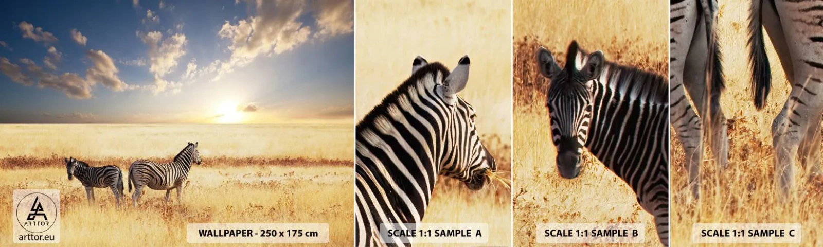 Fotótapéta Minta Standard Eco - Menj el, ne zavard a békét - Állatok, Borda, Szafari - 100x30 cm