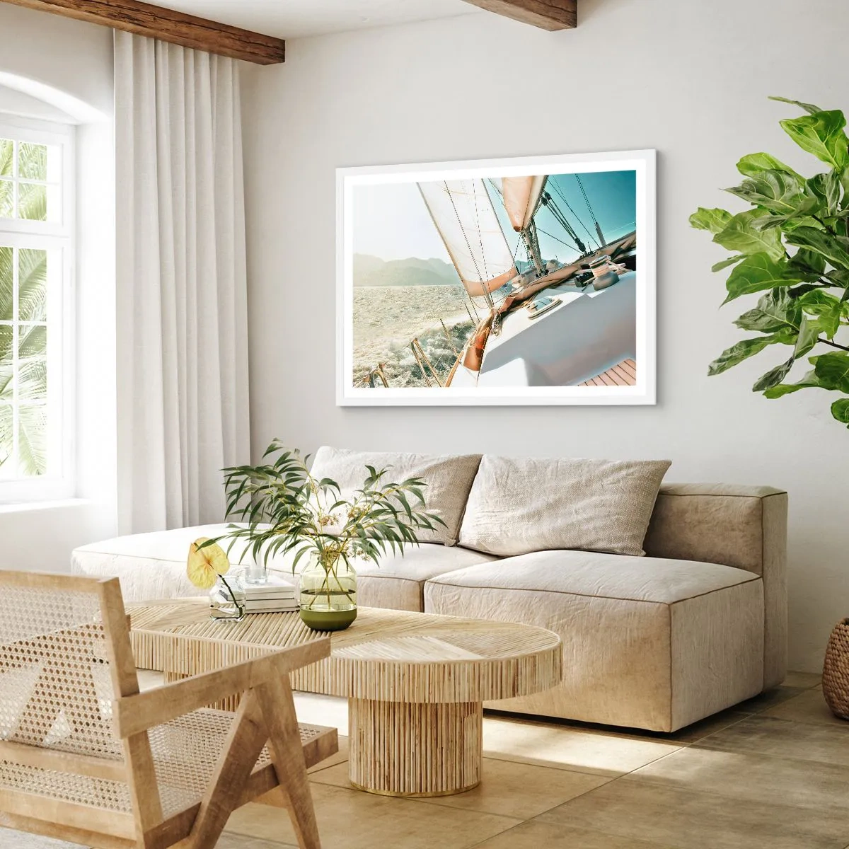 Poszter fekete keretben - Dagadó vitorlákkal - 70x50 cm