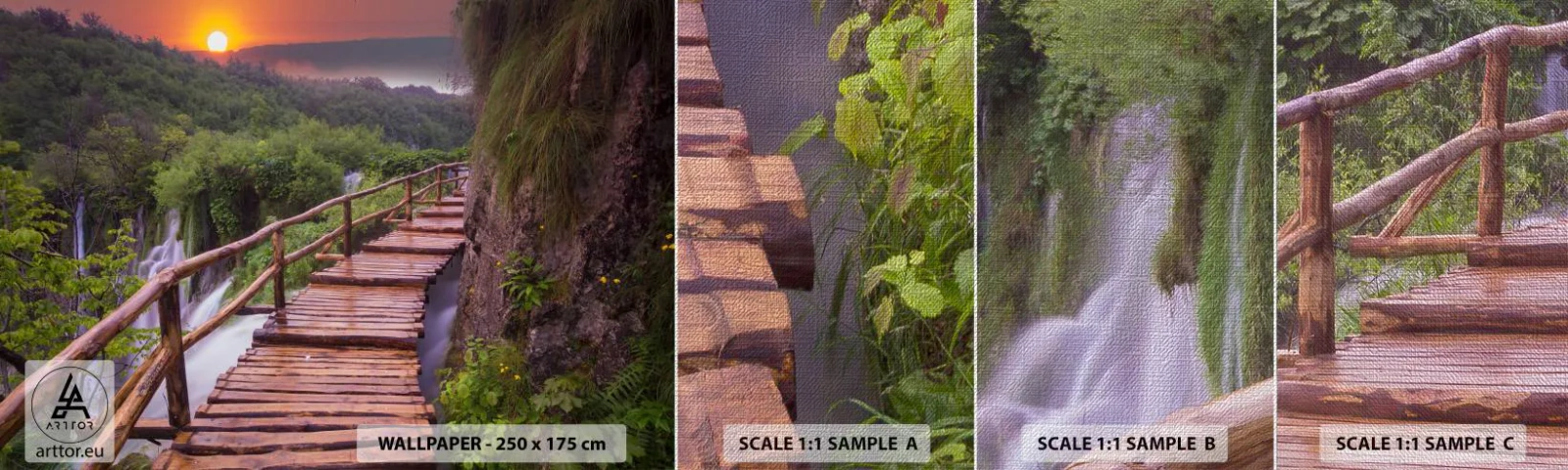 Fotótapéta Minta Premium Canvas - Hihetetlen szépség - Tájkép, Vízesés, Horvátország - 100x30 cm