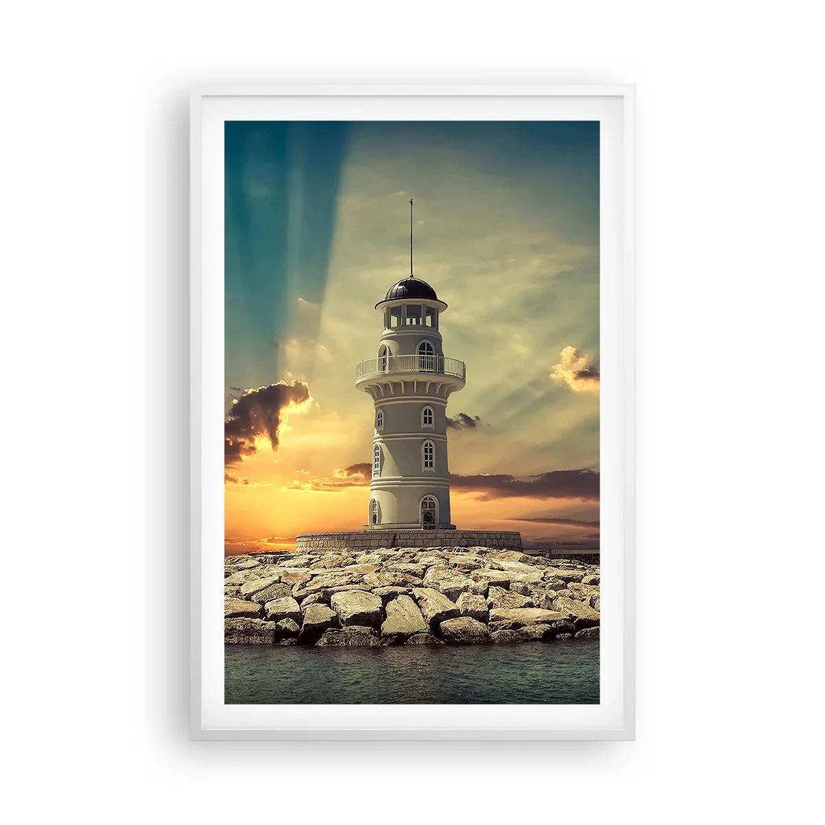 Poszter fekete keretben - Fény - Jóság - Szépség - 61x91 cm