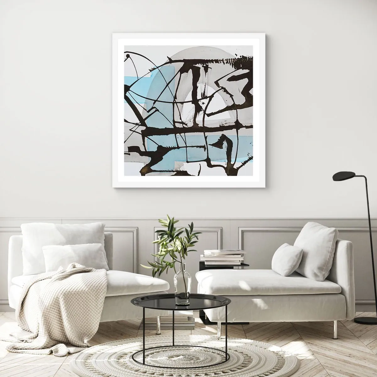 Poszter fekete keretben - Mindennek ellenére kék - 60x60 cm