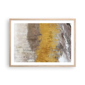 Poszter világos tölgy keretben - Egy aranyszínű fuvallat - 70x50 cm